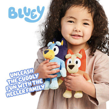Bluey Heeler Family Stuffed Animals Set of 4, 7-8”, Soft Bingo, Bandit, and Chilli Plush Figure Toys, Cuddly Plush Toys for Kids Ages 3+