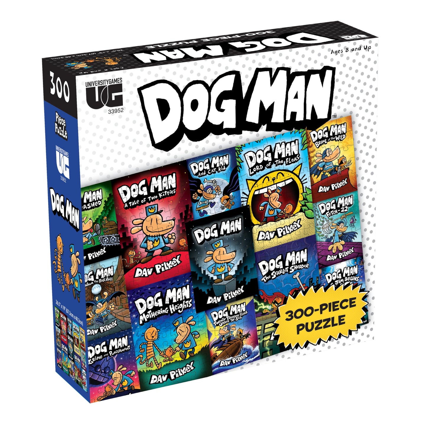 Dog Man 300-Piece Jigsaw Puzzle, Book Cover Art for Kids, Ages 8+