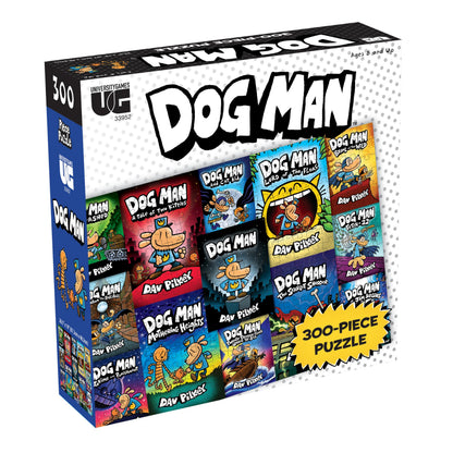 Dog Man 300-Piece Jigsaw Puzzle, Book Cover Art for Kids, Ages 8+