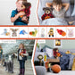 DolliBu Brown Bear Stuffed Animal with Basketball Plush - Super Soft Huggable Bear with Red Plaid Hoodie, Plush Toy Wildlife Gift for Kids and Adults