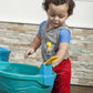 Step 2 Spill & Splash Seaway Water Table for Kids, Two-Tier Outdoor Kids Water Sensory Table with Umbrella, Ages 1.5+ Years Old, 11 Piece Water Toy