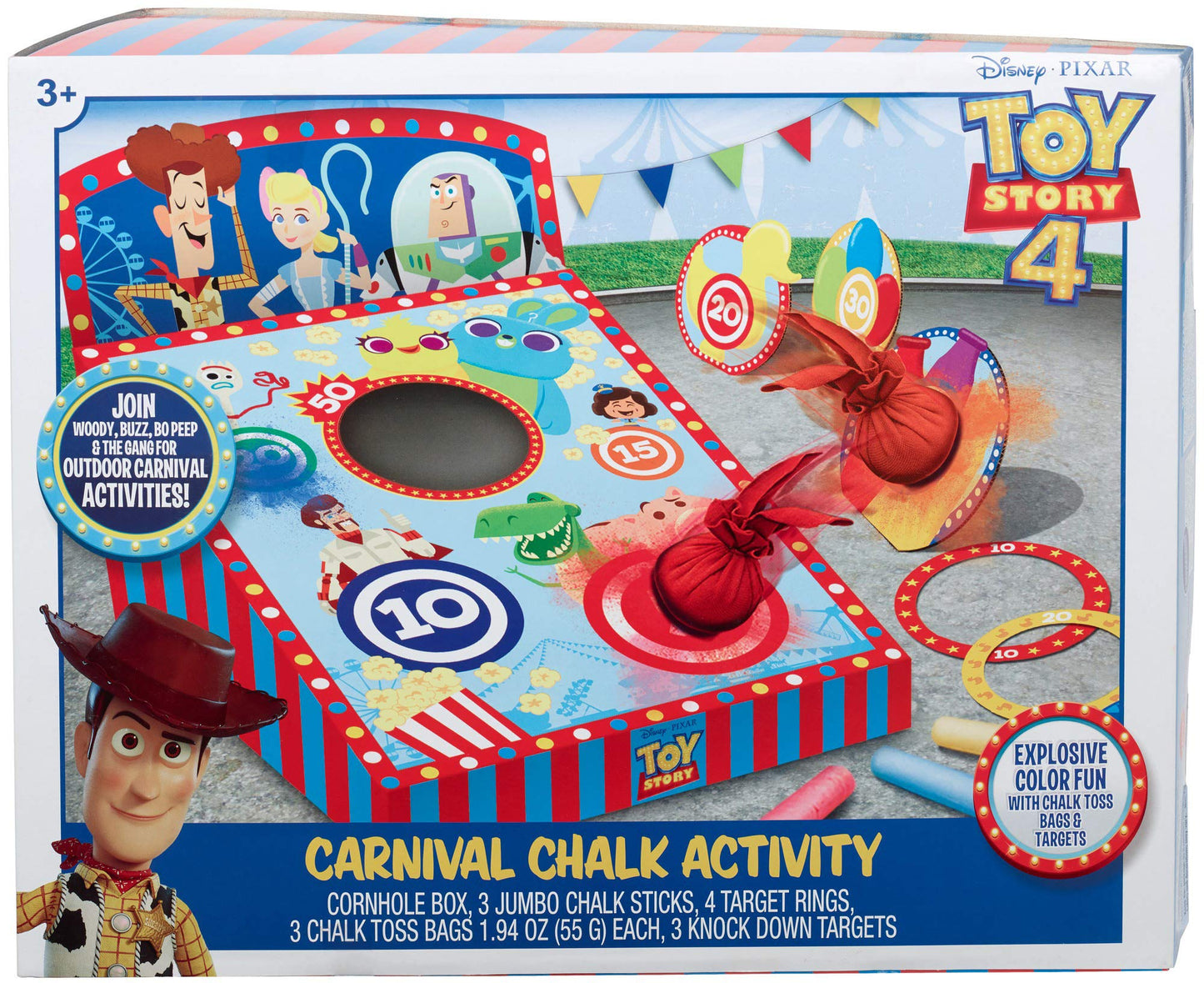 Toy Story GFL62 Disney Pixar 4 Carnival Chalk Activity Games, Multi Color