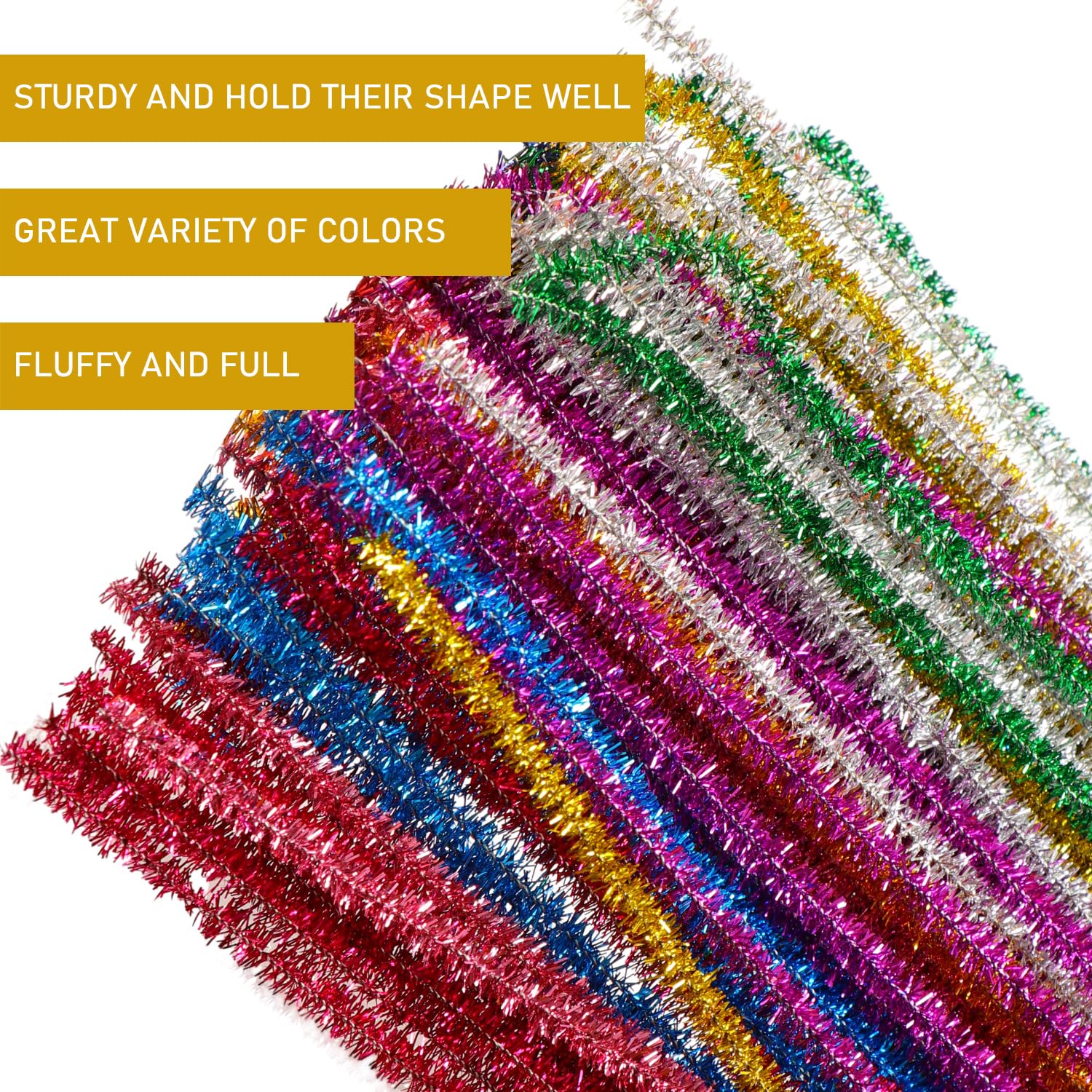 Pipe Cleaners Craft Supplies 100 Pcs 10 Colors Chenille Stems Pipe Cleaners Craft Pipe Cleaners Bulk Pipe Cleaner for Arts,Craft Projects or