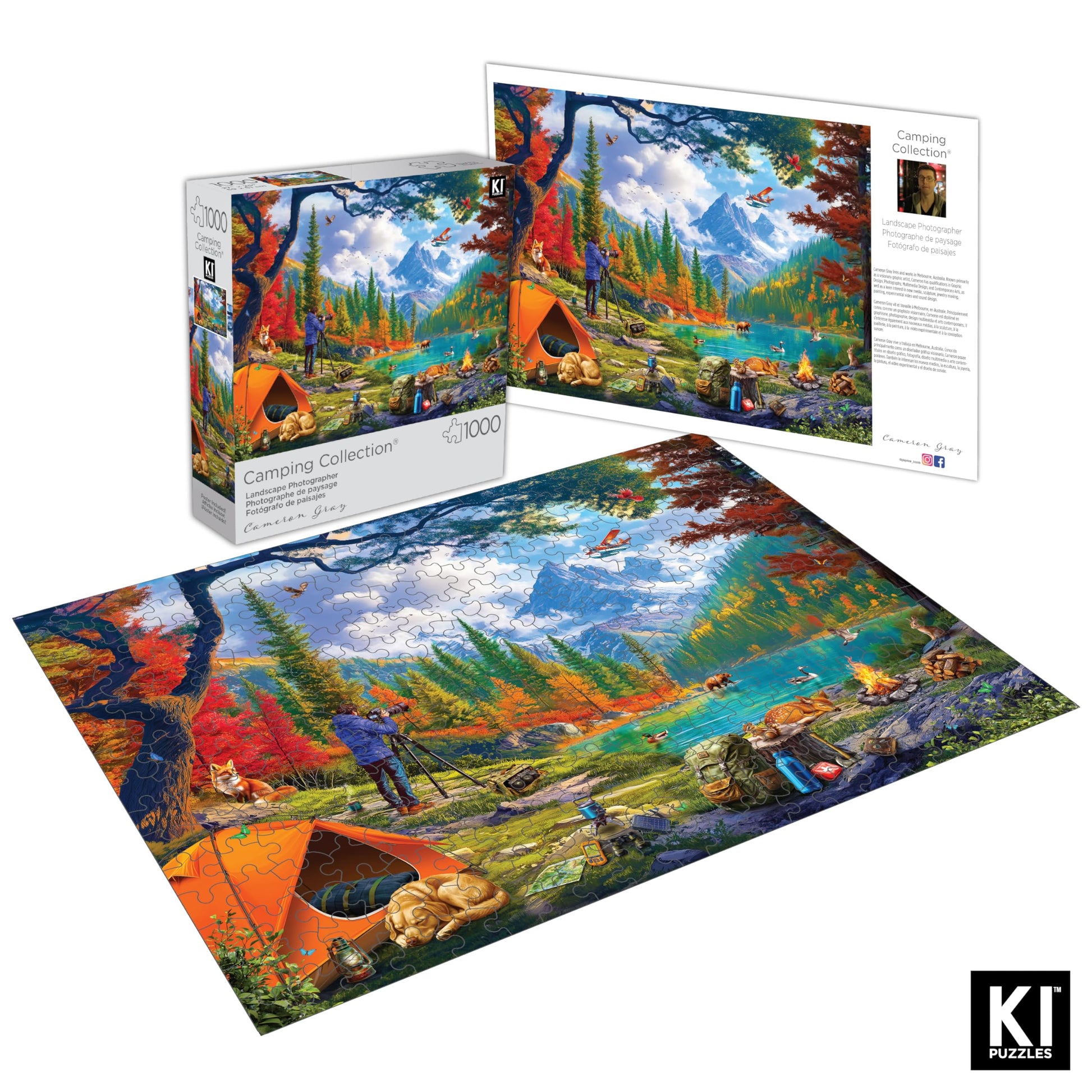 1000 Piece Puzzle for Adults Cameron Gray Landscape Photographer Colorful Camping Jigsaw 27x20