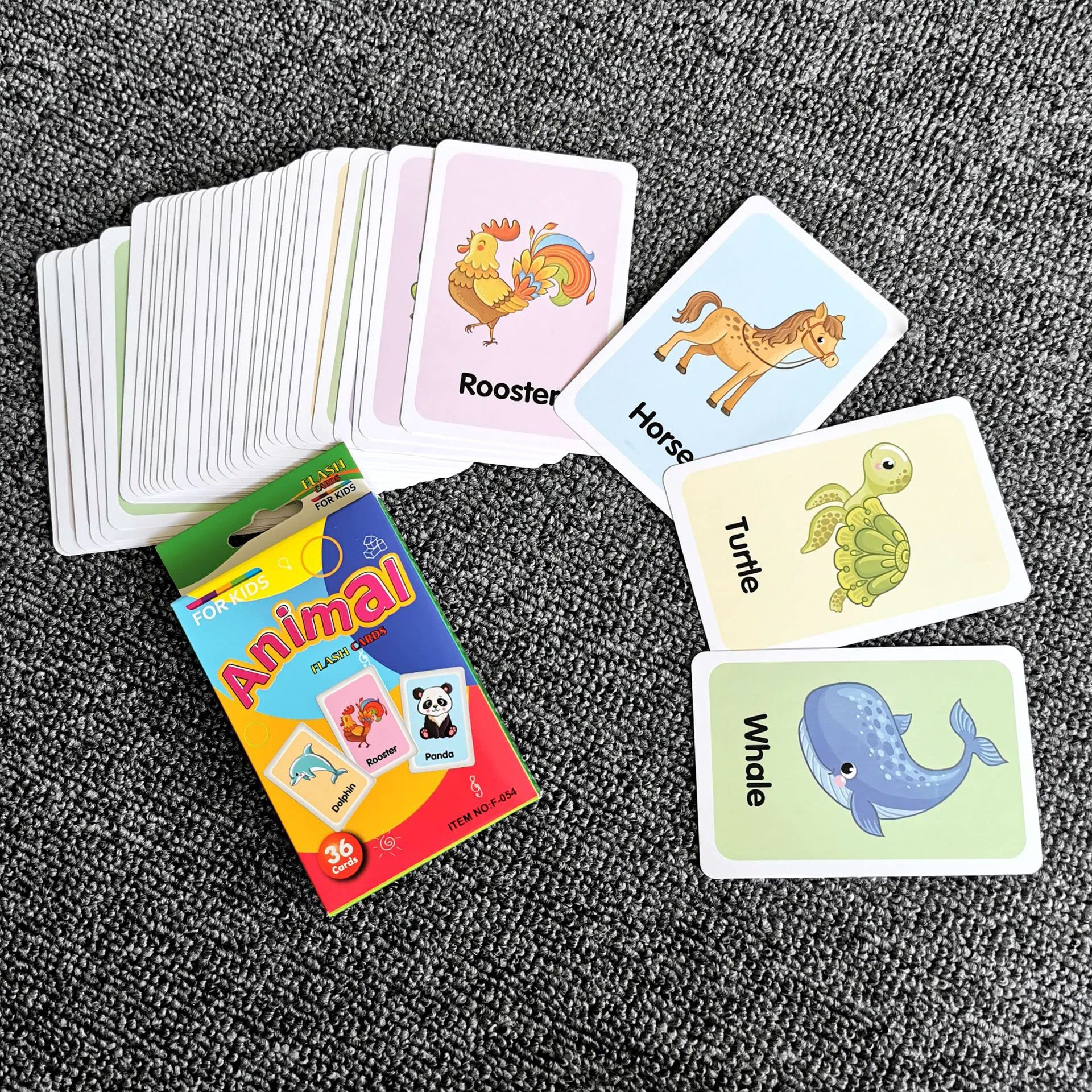 Flash Cards for Toddlers, Educational Learning Set of 144, Body Animal Food Fruit Cards, Ages 3-6, Montessori Preschool Learning Toys for Kindergarten
