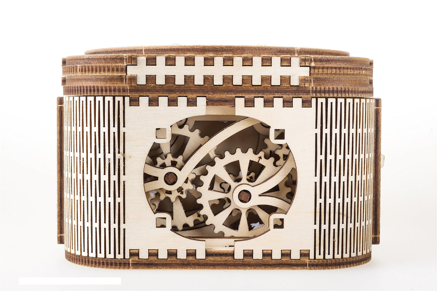 UGEARS Treasure Box w/Key (Secret Hidden Puzzle) 3D Wooden Puzzles for Adults - Wooden Model Kits for Adults Mechanical Models Difficult Puzzle Box