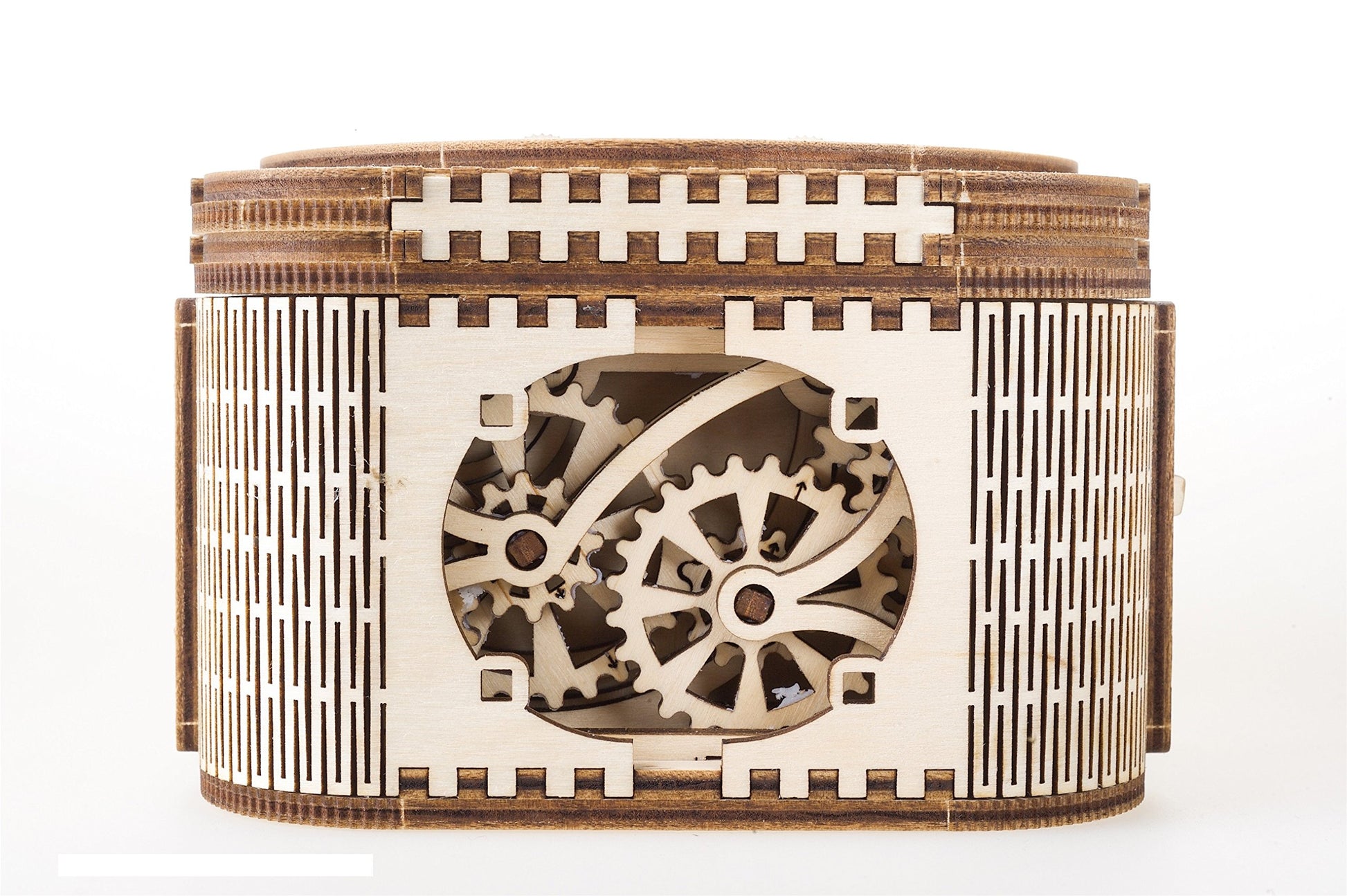UGEARS Treasure Box w/Key (Secret Hidden Puzzle) 3D Wooden Puzzles for Adults - Wooden Model Kits for Adults Mechanical Models Difficult Puzzle Box