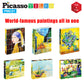 PicassoTiles 1” Magnetic Puzzle Building Cubes Blocks of Popular World Famous Art Paintings with Free Frame, Educational STEAM Toys for 3+ Year Old