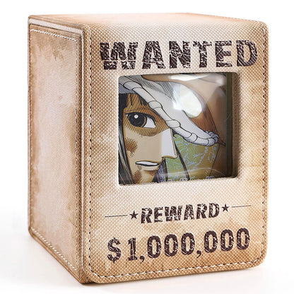 Venssu Wanted Poster Themed Deck Box with Commander Display, MTG Card Deck Case Fit 120 Single Sleeved Cards, PU Leather Magnetic Card Storage Box