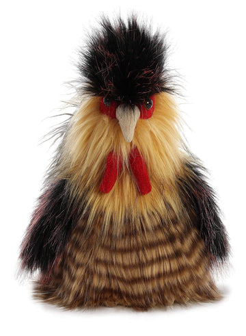 Aurora® Exquisite Luxe Boutique™ Jacques Rooster-Cockerel™ Stuffed Animal - Luxurious Elegance - Sensory Delight - Multicolor 10.5 Inches