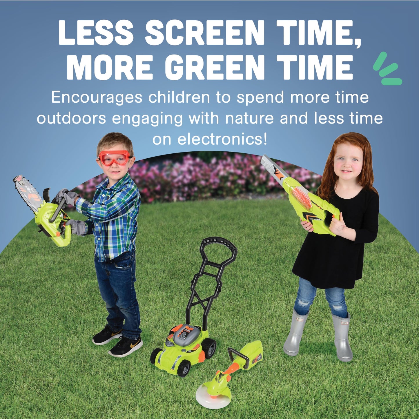 CP Toys by Constructive Playthings 6-Piece Pretend Power Gardening Tool Set