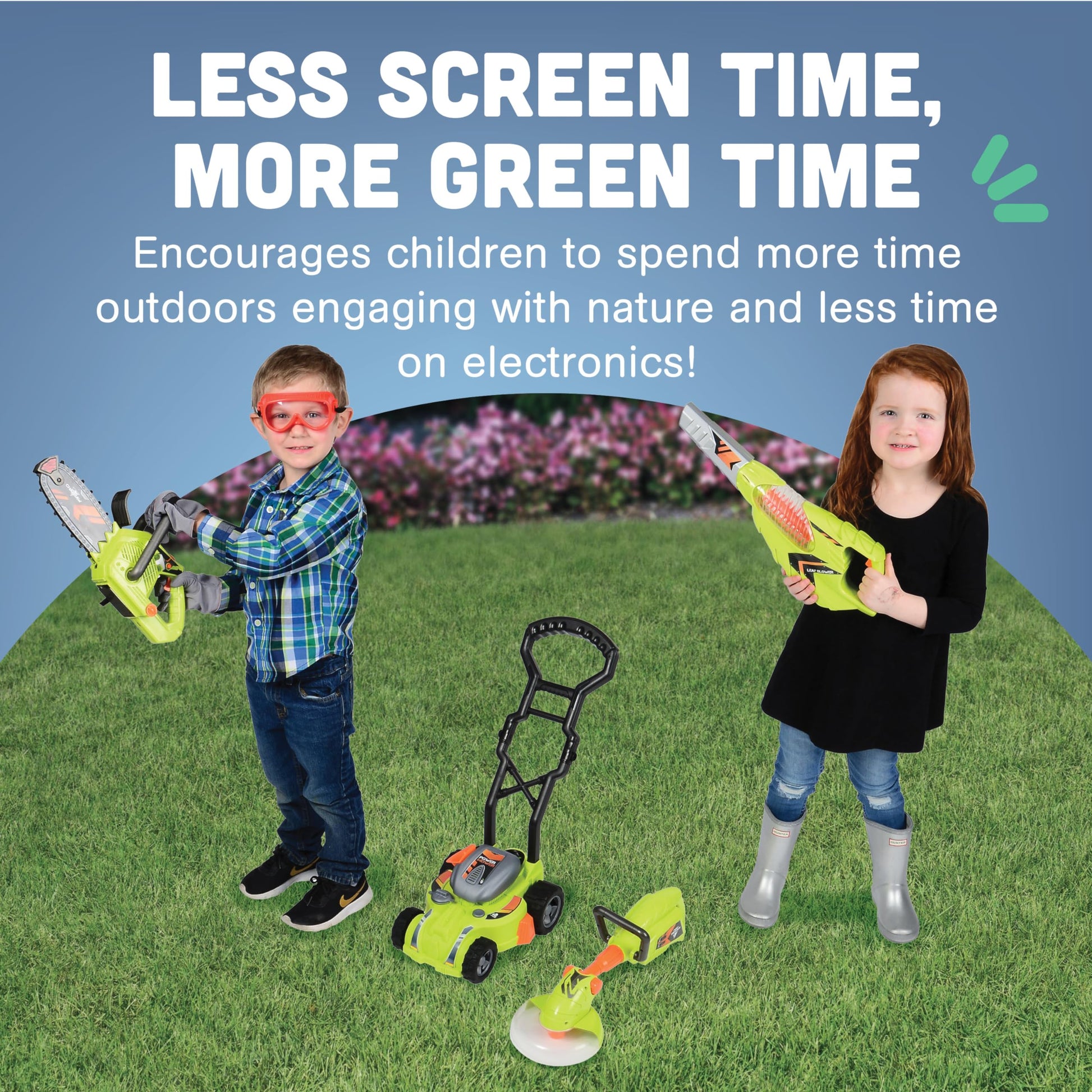 CP Toys by Constructive Playthings 6-Piece Pretend Power Gardening Tool Set