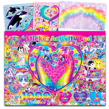 Lisa Frank Stickers Ultimate Activity Pad - Bundle with Over 1000 Lisa Frank Stickers, Sticker Scenes, Activity Pages, More for Kids Boys Girls