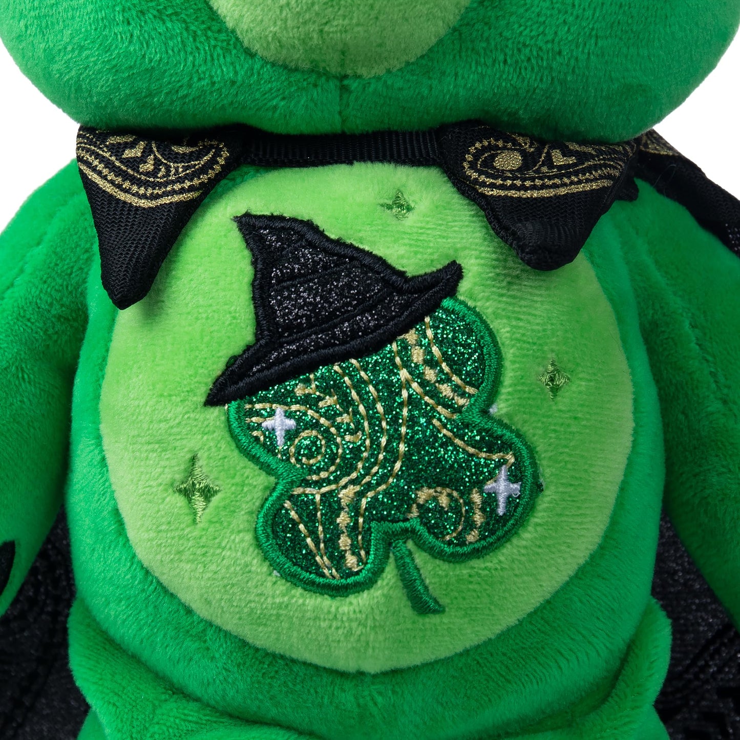 Basic Fun Care Bears x Wicked 22 cm Plush - Good Luck Bear ALS Elphaba - Soft Collectible Plush from the Care Bears x Wicked Collection