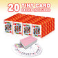 Gamie Pack of 20 Mini Playing Cards - Poker Mini Card Deck - Miniature 1.5 Inch Card Set - Small Casino Game Cards for Kids, and Adults - Great