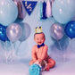 WAHAWU Navy Blue Half Birthday Party Crown - 1/2 Golden Birthday Party Hat, Happy Birthday Crown for Kids, Party Photo Prop, Party Decorations