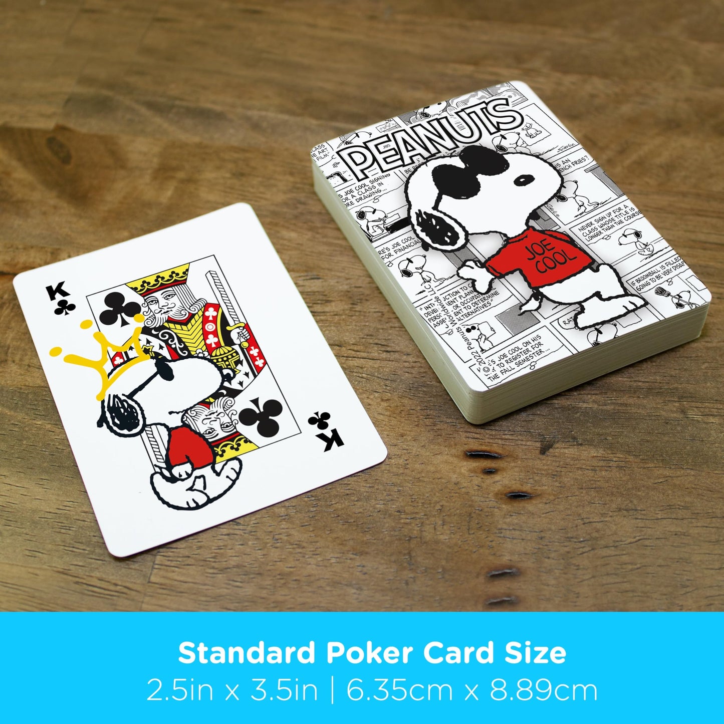 Aquarius Peanuts Joe Cool Playing Cards - Joe Cool Themed Deck of Cards for Your Favorite Card Games - Officially Licensed Peanuts Merchandise
