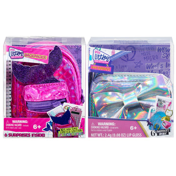 REAL LITTLES - Collectible Micro Backpack and Micro Handbag with 12 Micro Working Surprises Inside!, Multicolor (25324)
