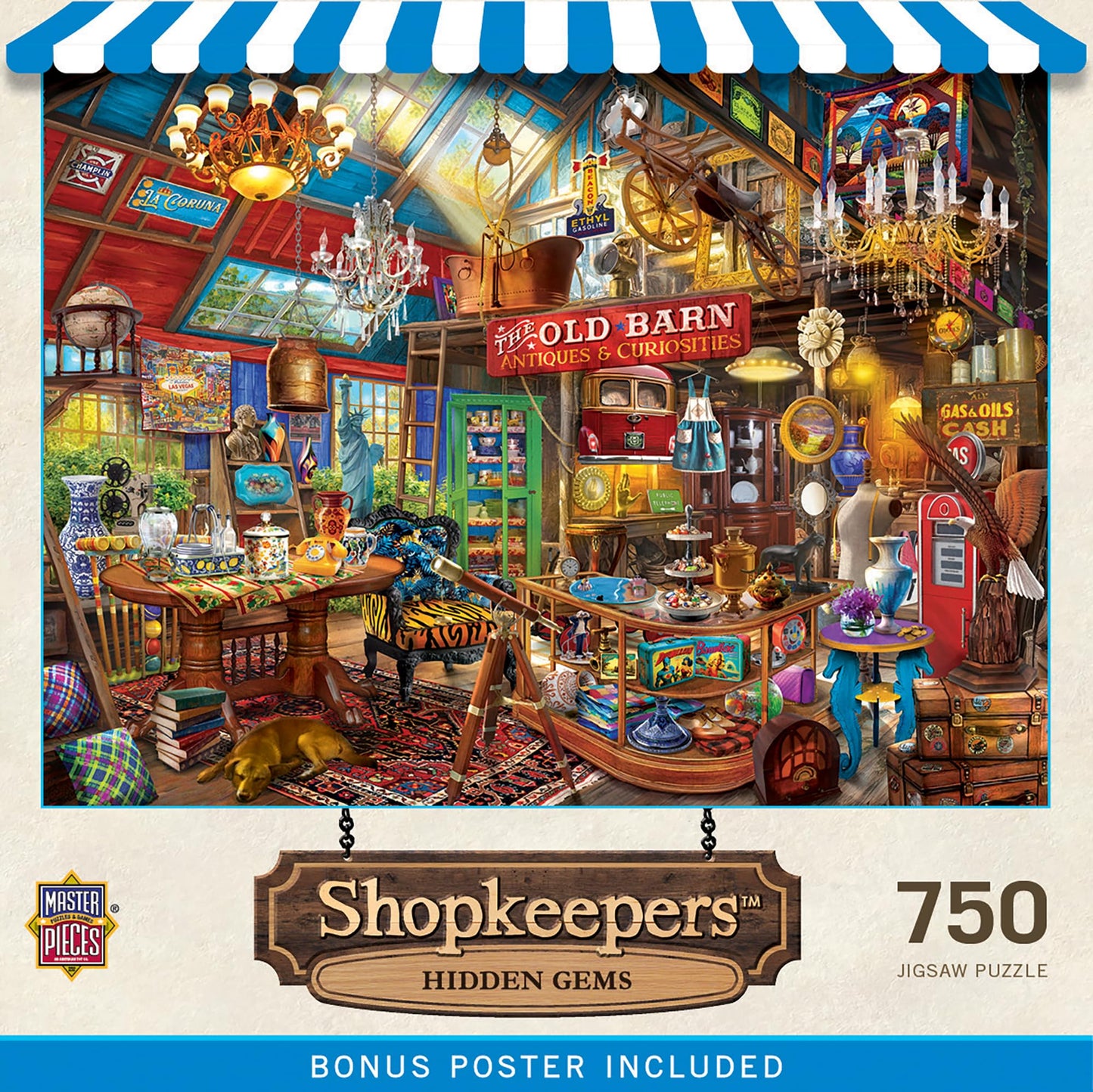 MasterPieces 750 Piece Jigsaw Puzzle for Adults and Family - Hidden Gems - 18"x24"
