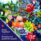 eeBoo Stone Fruit Still Life 1000 Piece Square Jigsaw Puzzle, 23" x 23"