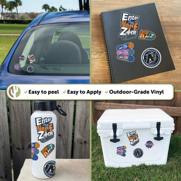 Desert Cactus Nerf Sticker - 8 Sticker Vinyl Decal Laptop Water Bottle Car Scrapbook Decorations Birthday Favor Party Supplies (2-6)