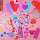 YIYEE 36 Sets Valentines Day Crafts for Kids, DIY Foam Bookmarks Valentine Cards Craft Kit for Kids Craft Hanging Ornament, Valentines Activities