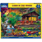White Mountain 500 Piece Jigsaw Puzzle Spring Flowers, Cabin in The Woods