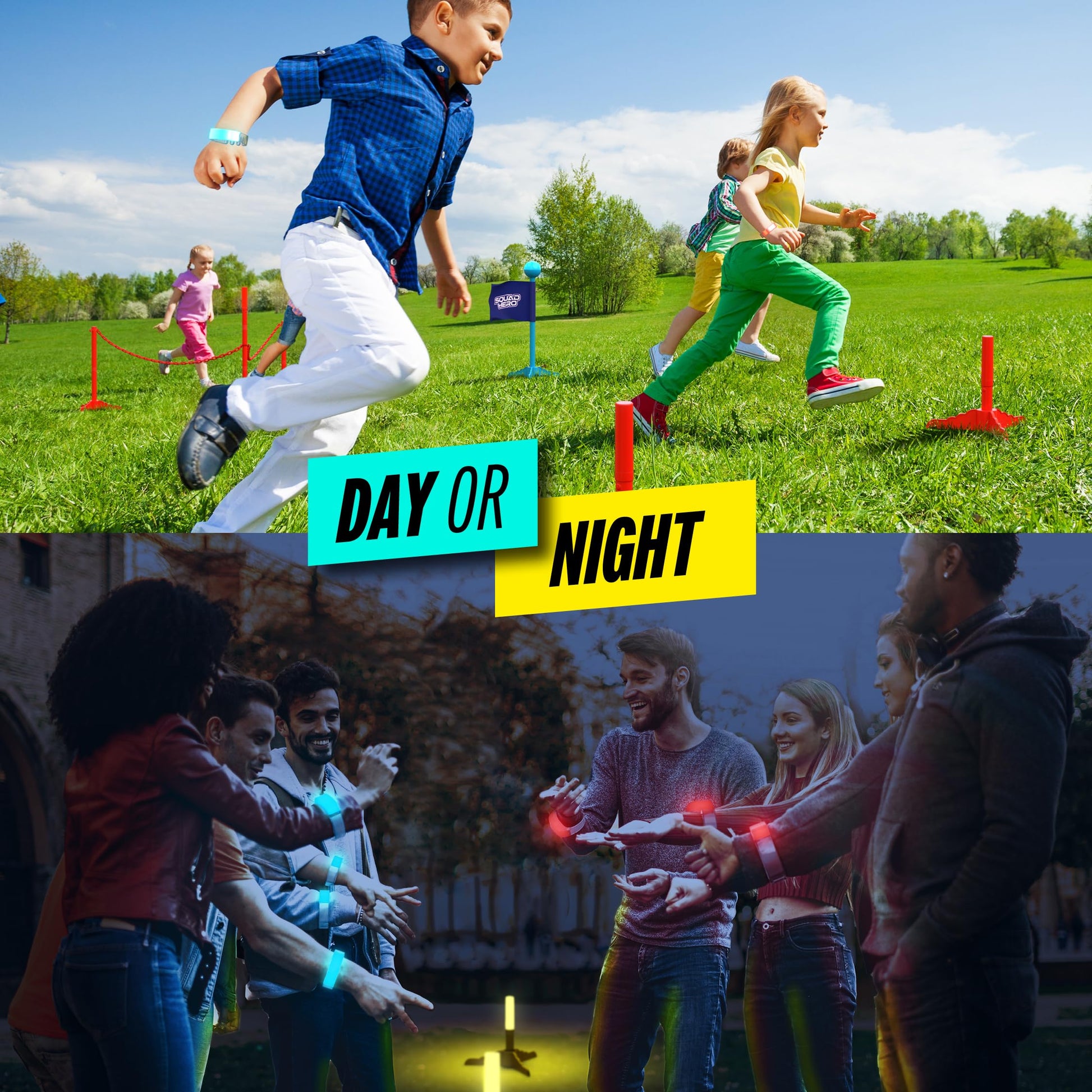 Capture the Flag Glow in the Dark Game Set - Yard Outdoor Games for Kids Ages 8, 10, 11, 12 Old - Fun Lawn Summer Family Game for Boys & Teen Boys