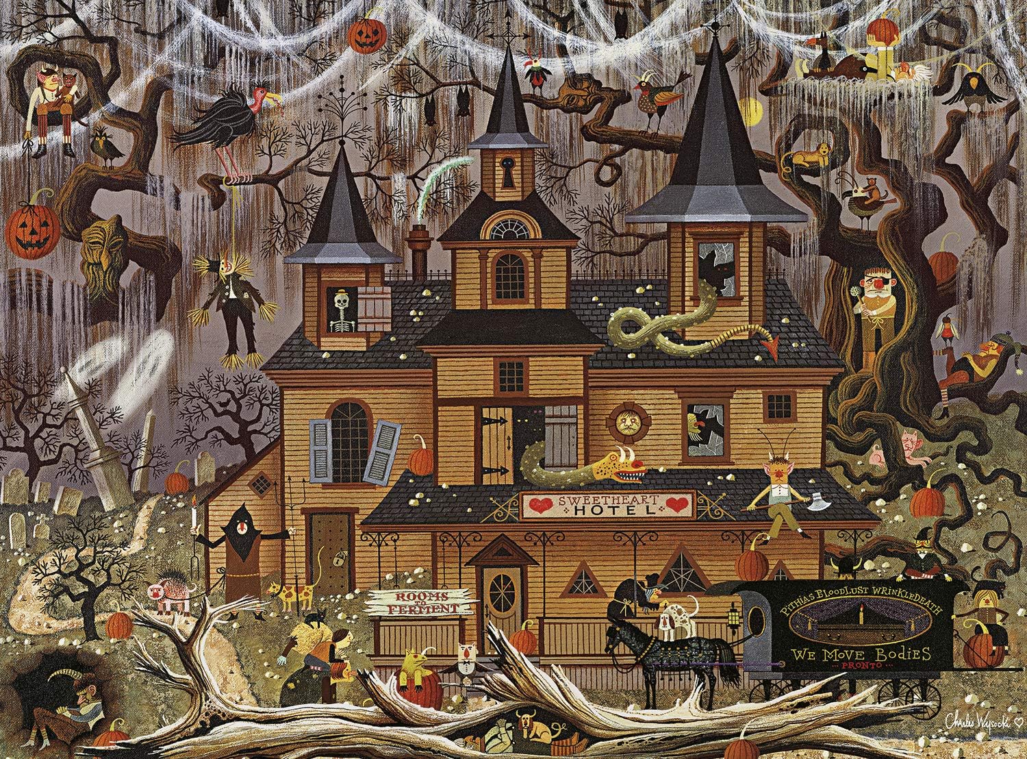 Buffalo Games - Charles Wysocki Trick or Treat Hotel - 1000 Piece Puzzle