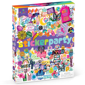 Craft-tastic - Sticker Party - Trendy VSCO Stickers - Decorate Journals, Water Bottles, Phones, and More - Stickers are Removable & Won't Leave Sticky