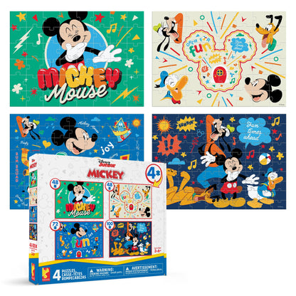 Disney Mickey Mouse 4 Pack Multipack Jigsaw Puzzlesor Kids Ages 3-6+