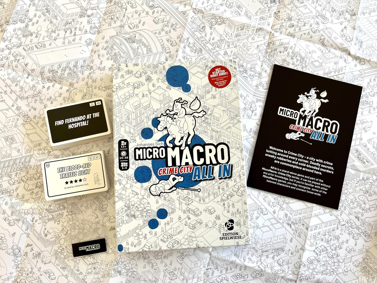 MicroMacro: Crime City - All in | Murder Mystery and Detective Game | 16 Search and Find Detective Cases | Cooperative Board Games for Teens