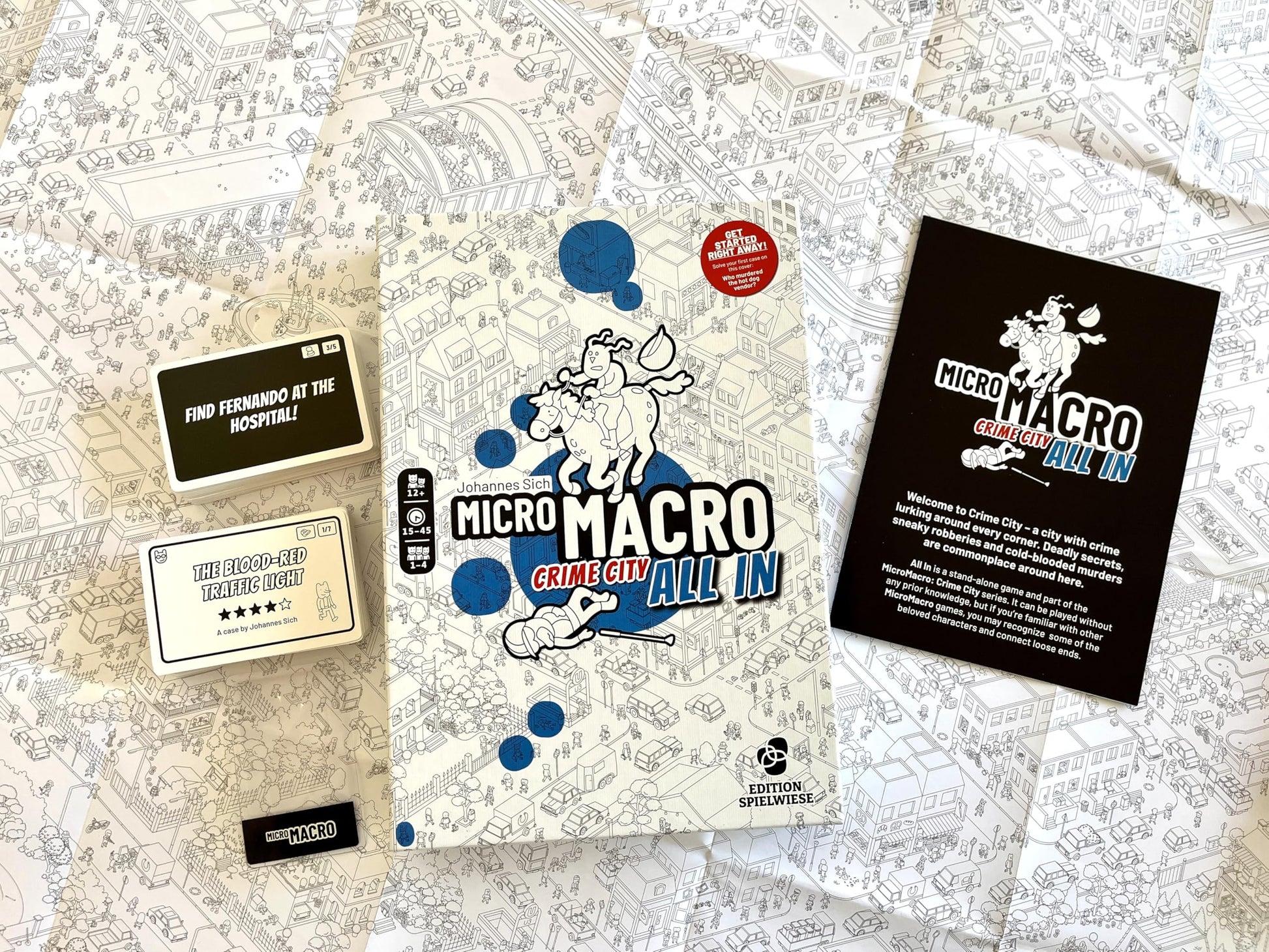 MicroMacro: Crime City - All in | Murder Mystery and Detective Game | 16 Search and Find Detective Cases | Cooperative Board Games for Teens