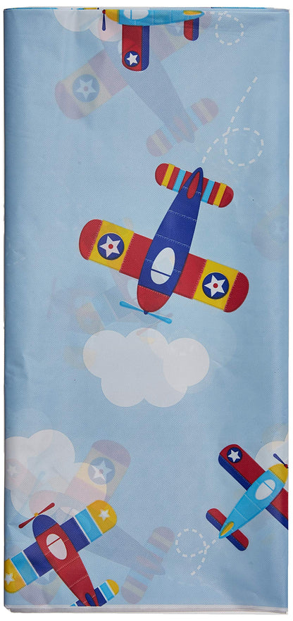Creative Converting 332212 Toy Airplane Design Plastic Tablecloth