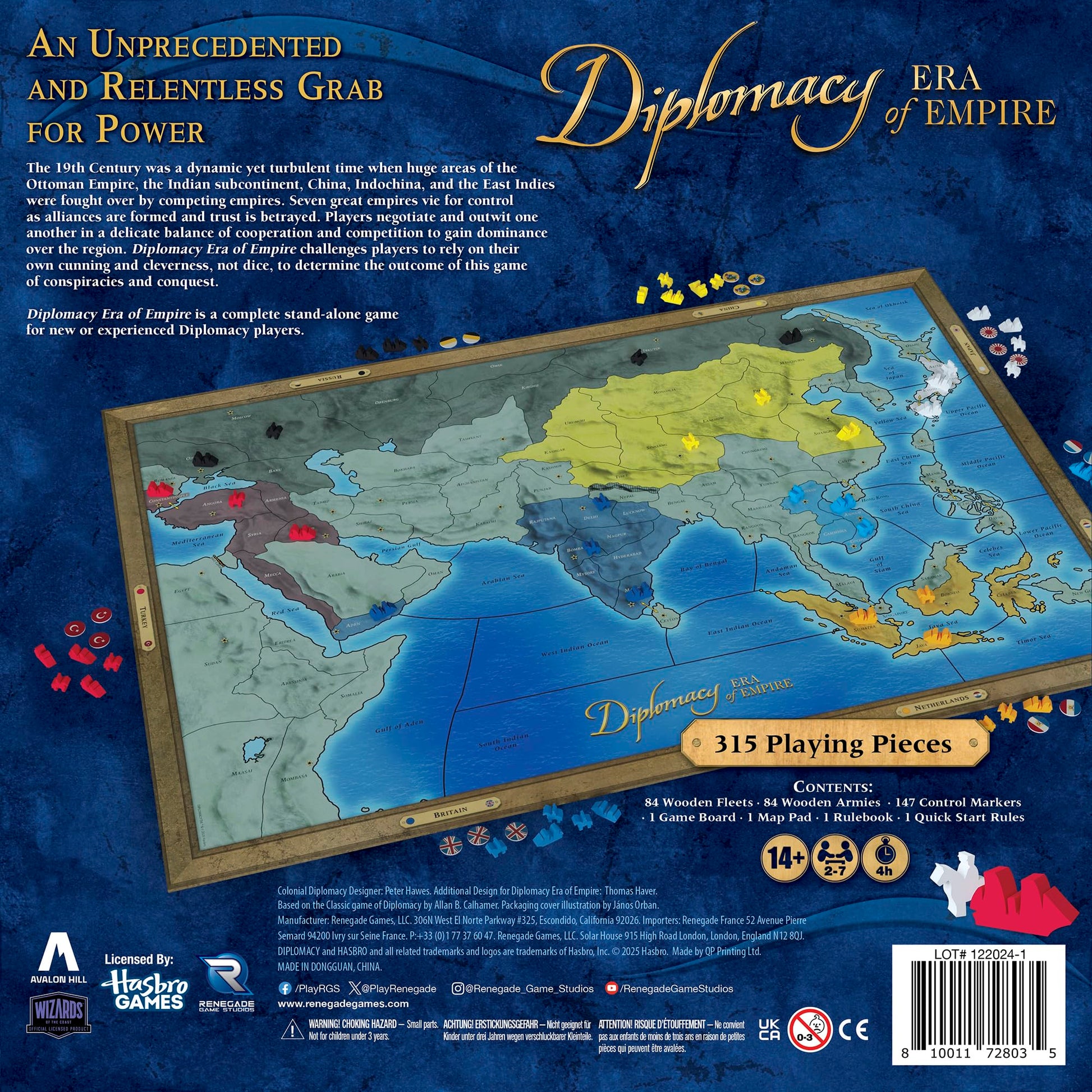 Renegade Game Studios Diplomacy: Era of Empire Strategy Board Game, Ottoman Empire Negotiation Game for 2-7 Players