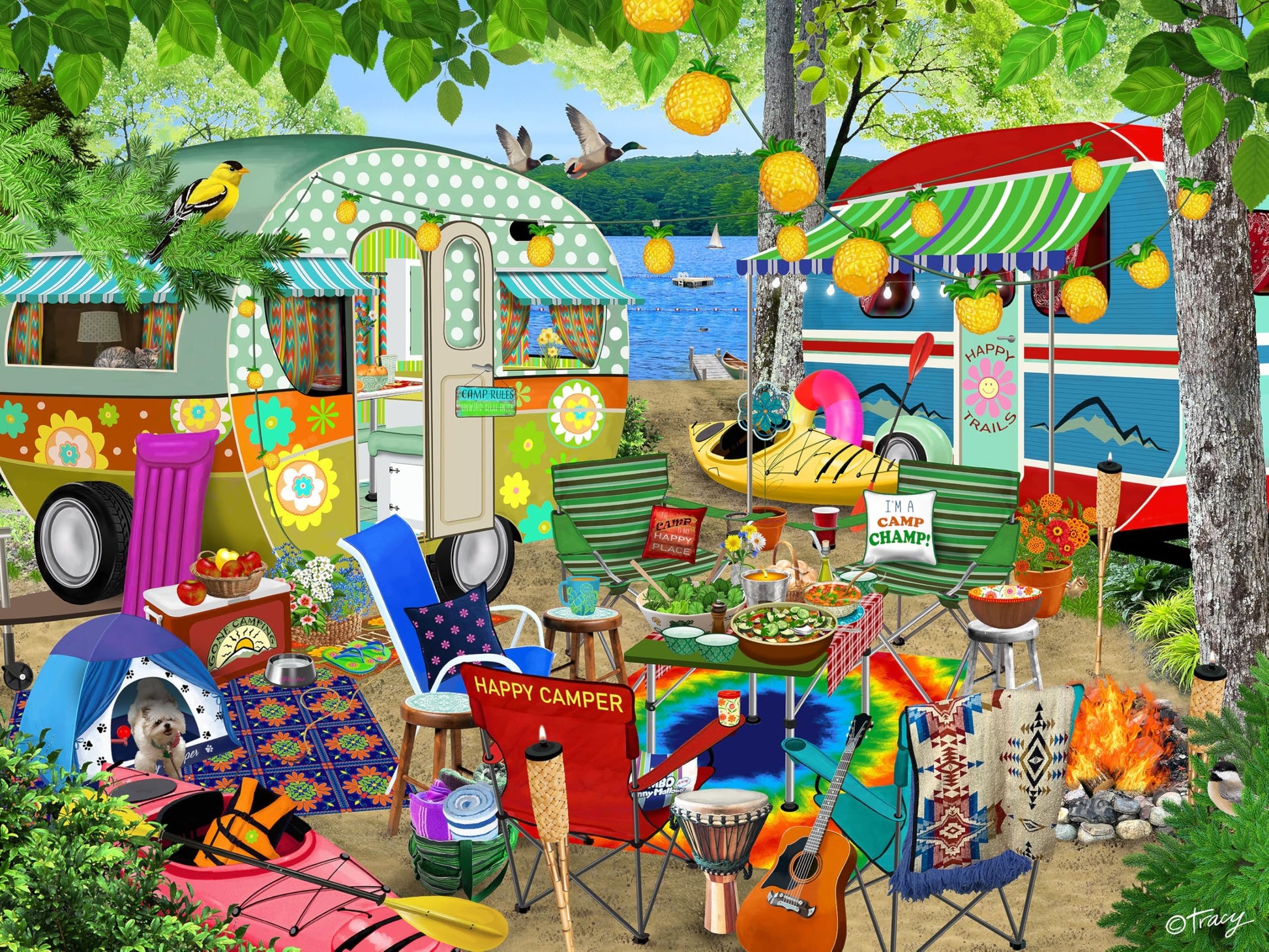 Ceaco - Gone Camping - 500 Piece Jigsaw Puzzle for Adults