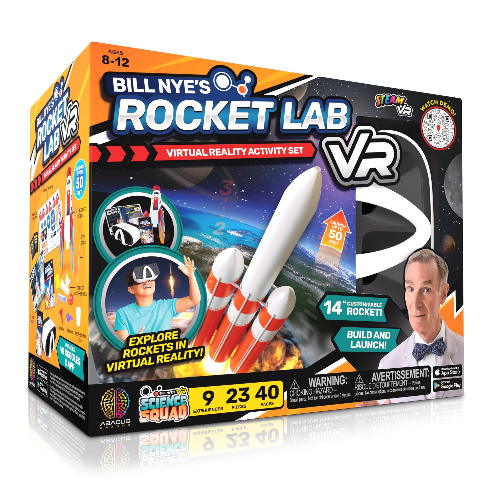 Abacus Brands Bill Nye's Science Squad - VR Rocket Lab Science Kit, Ages 8+