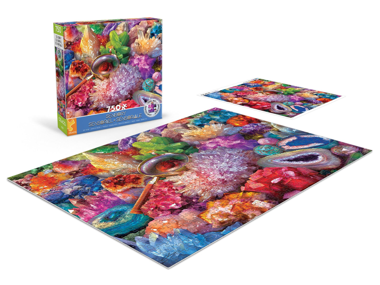 Ceaco -750 Piece Jigsaw Puzzle - Eduard - Textured - Sparkling Minerals - Relaxing and Fun Activity for Adults