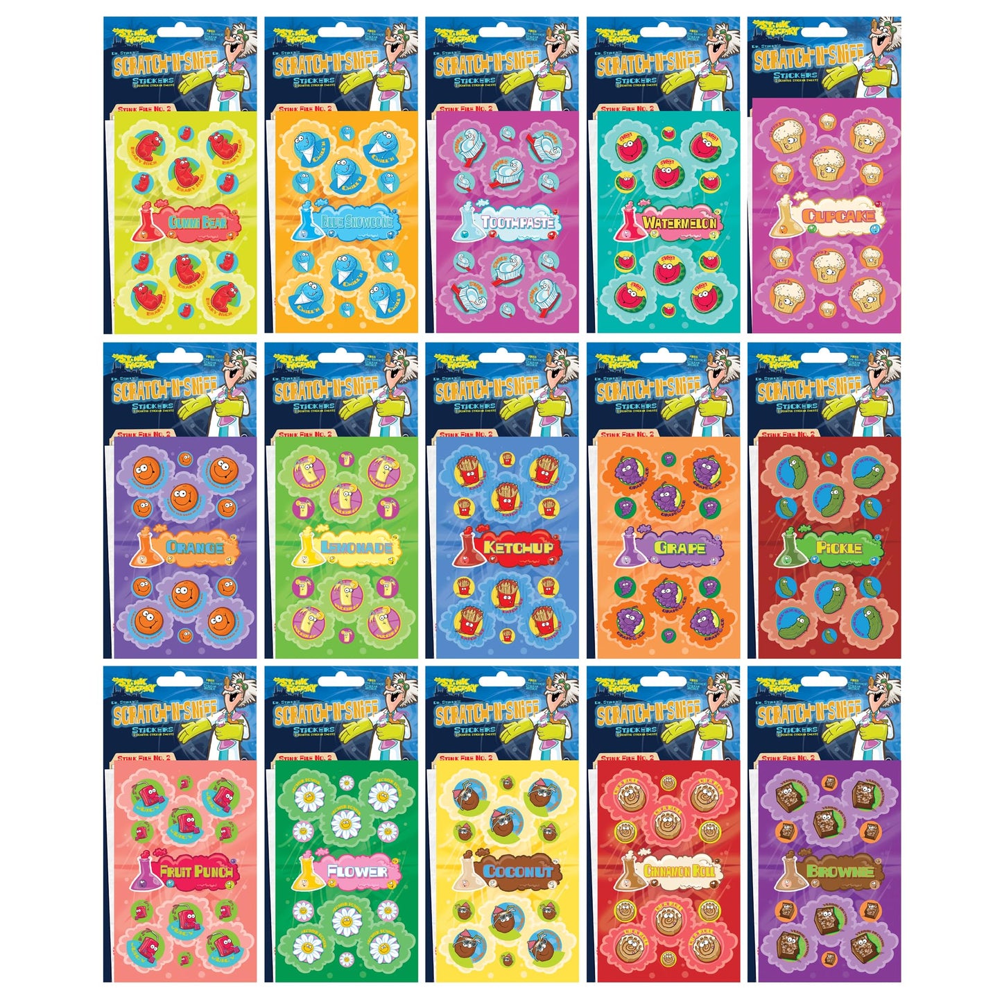 Just For Laughs Dr. Stinky's Scratch N Sniff Stickers, 15-Pack