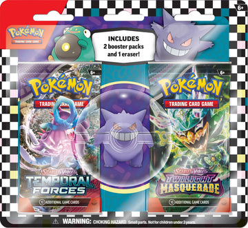 Pokémon TCG: Back to School Eraser Blister - Gengar (1 Eraser & 2 Booster Packs)