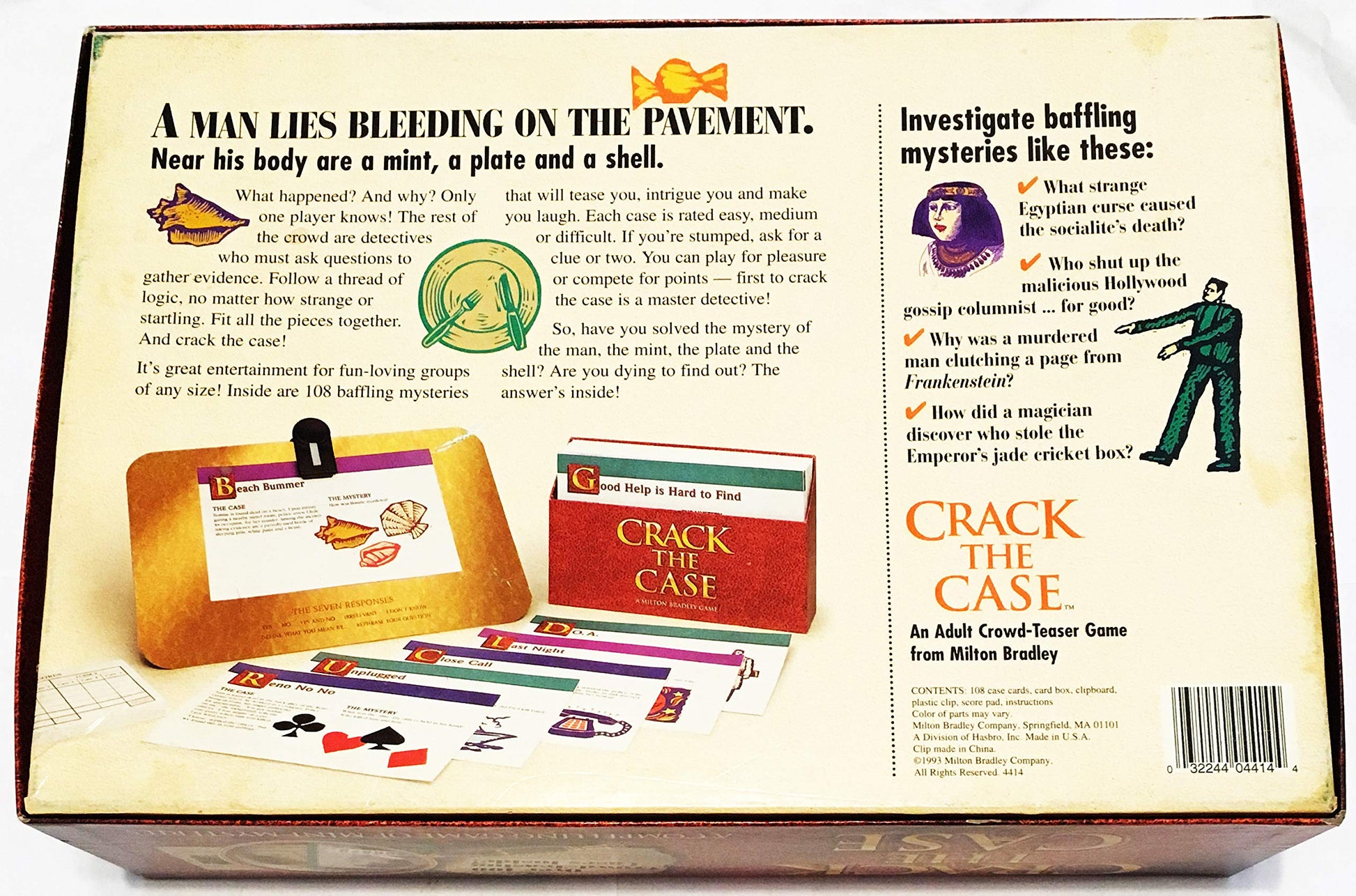 Milton Bradley Crack The Case ~ A Compendium of Mini-Mysteries