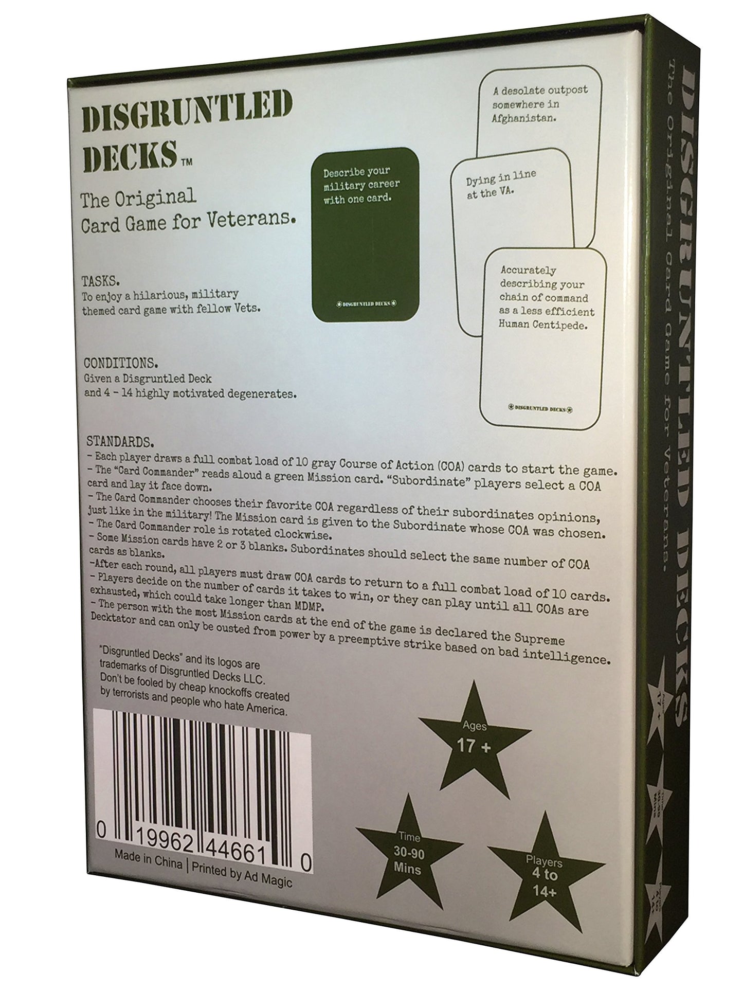 Disgruntled Decks - The Original Military Party Card Game for Veterans - Army-Themed Deck