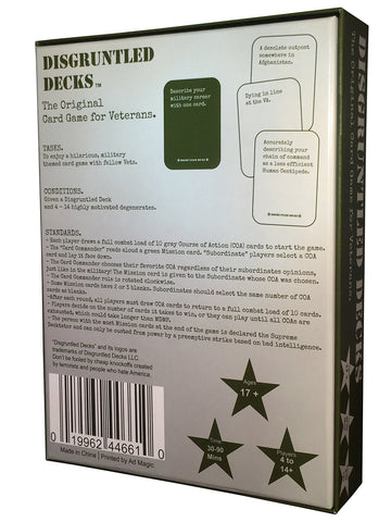 Disgruntled Decks - The Original Military Party Card Game for Veterans - Army-Themed Deck