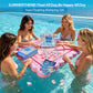 BOATWAY Floating Mahjong Tiles Set for Pool, 160 American Mahjong Tiles Waterproof EVA Foam Tiles with Storage Bag Dice & Rule Cards, Portable Pool