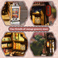 DIY Book Nook, Miniature House Kit with LED Lights (Kasuga Grocery Store)