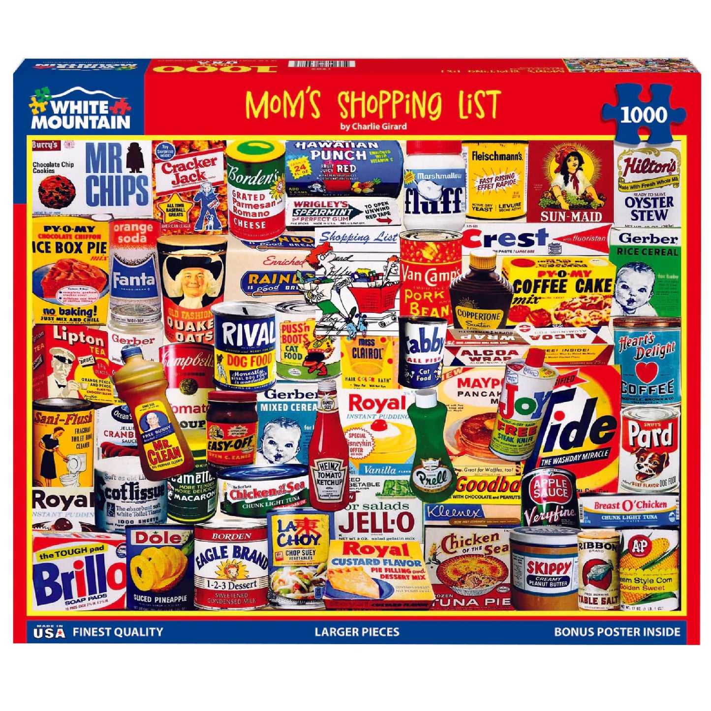 White Mountain 1000 Piece Jigsaw Puzzle, Mom's Shopping List