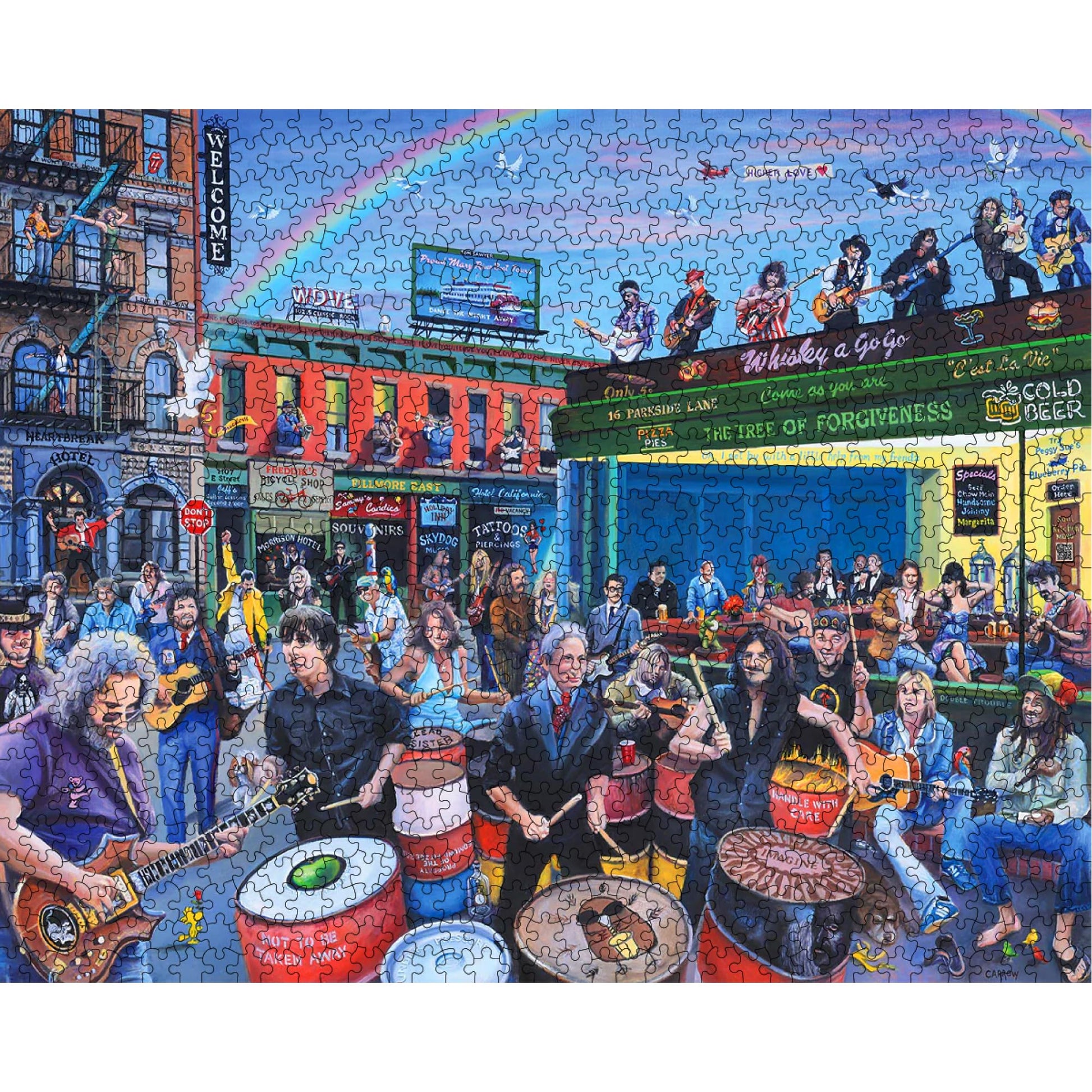 White Mountain 1000 Piece Jigsaw Puzzle Fun Music, Rock and Roll Heaven