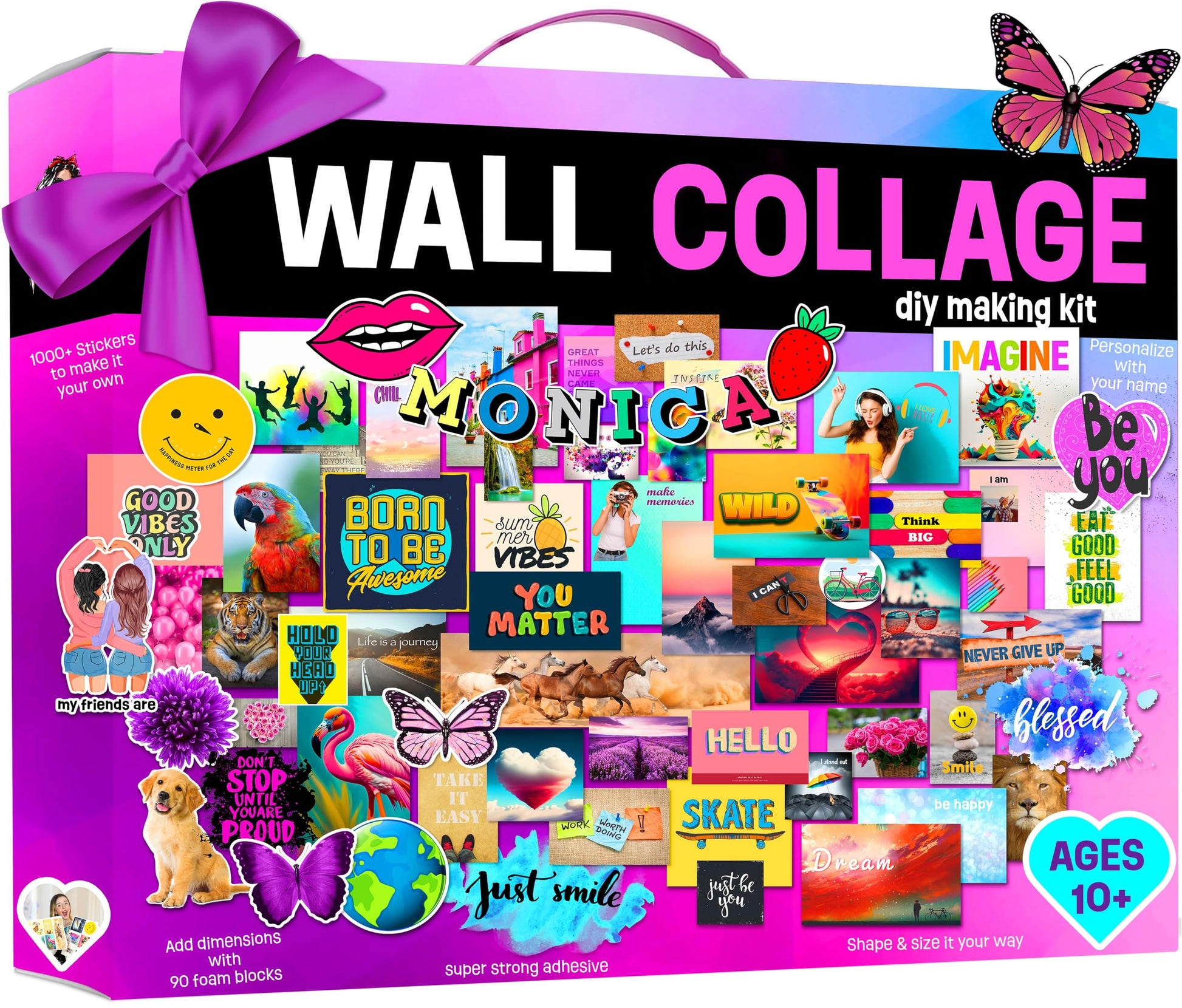 Wall Collage Kit for Teen & Tween Girls - Teenage Girl Room Decor 10 11 12 13 14 15 16 Year Old Girl Gifts - 1000+ Piece DIY Crafts Kit 10-16 Years