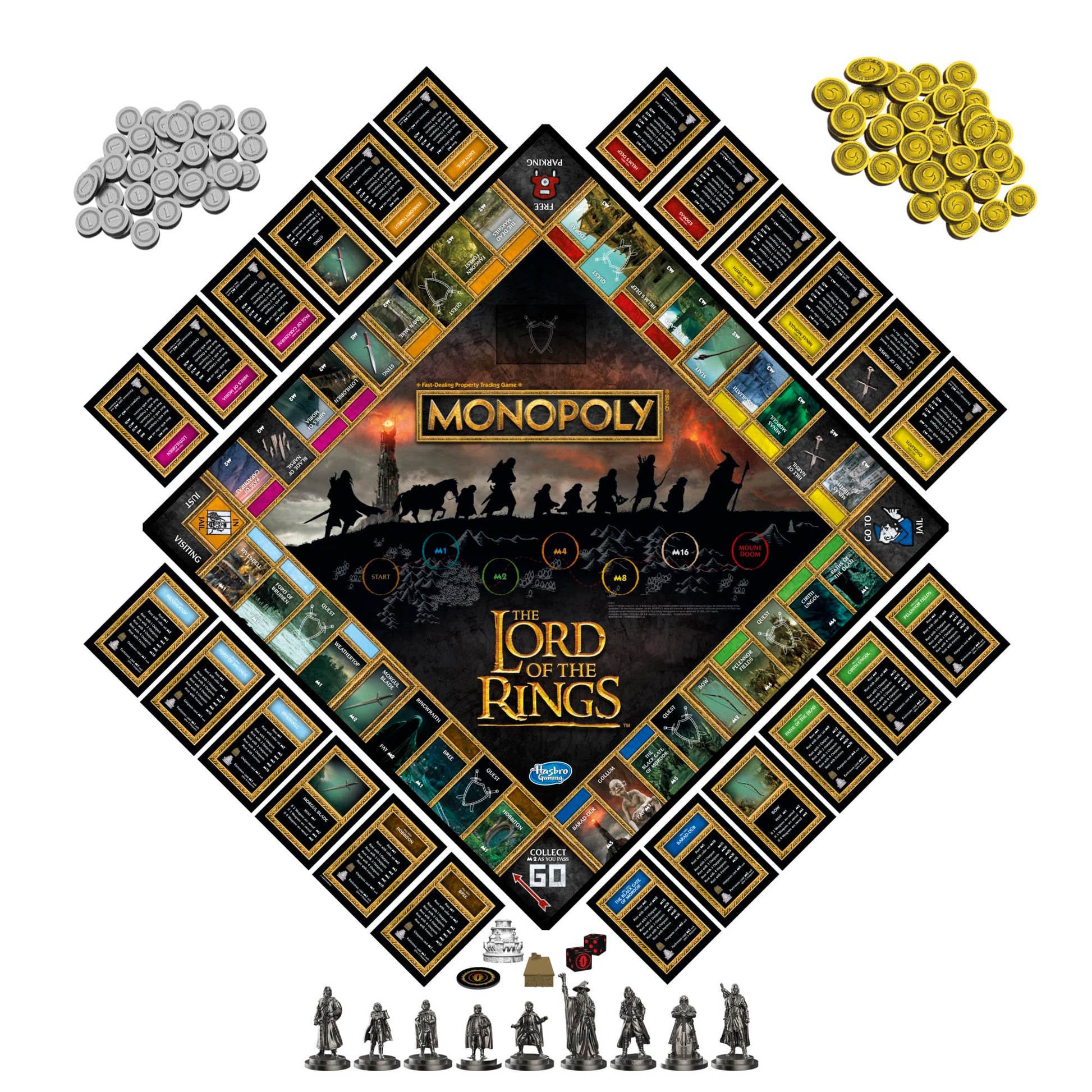 Hasbro Gaming Monopoly: The Lord of The Rings Edition Board Game Inspired by The Movie Trilogy, Play as a Member of The Fellowship, Ages 8 and Up