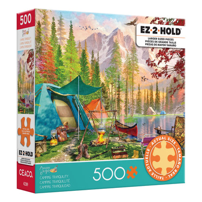 Ceaco - Camping Tranquility - 500 Large Piece Jigsaw Puzzle for Adults
